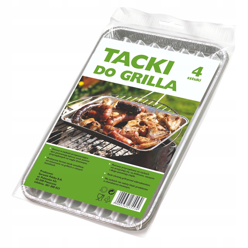 

Tacka grillowa aluminium prostokątny 34 x 23 cm