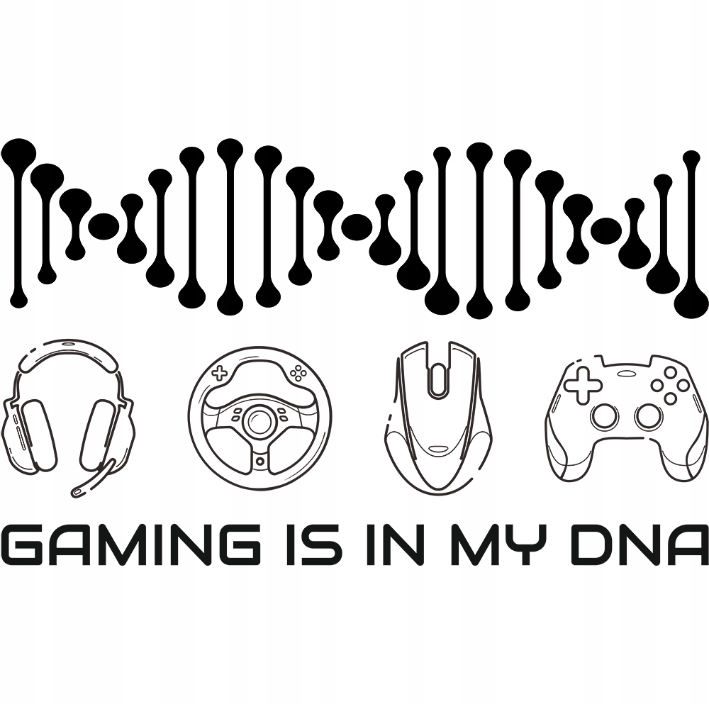 

Naklejka na ścianę Gaming Is In My Dna 44x73cm