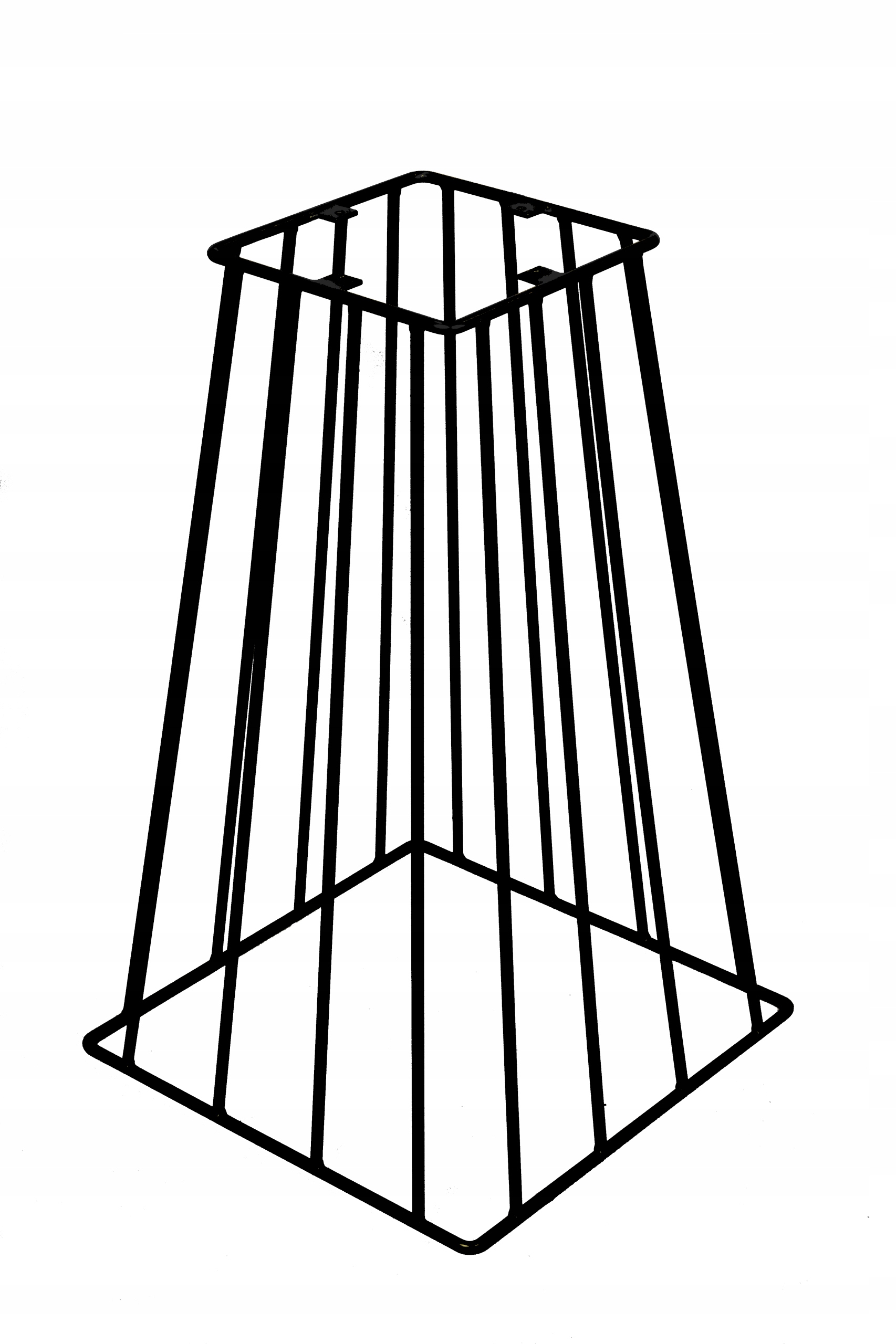 Noha kovová, čierna, na stôl 72 cm, tyč 12 mm