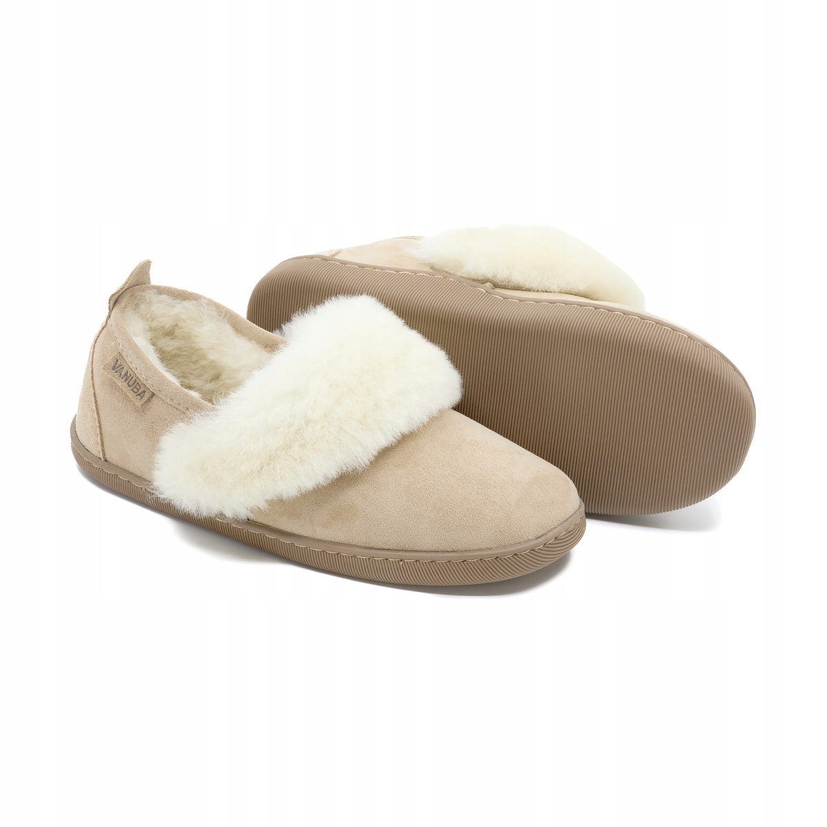 Dámské pantofle Horalské Pantofle Loutky Vlněné teplé Béžové velikost 36