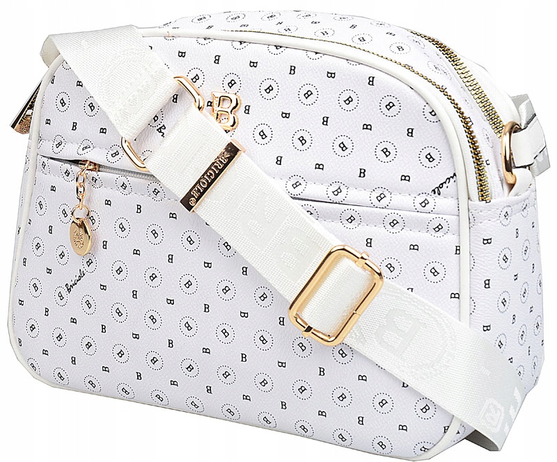IB BRICIOLE Torebka Damska Monogram Crossbody Listonoszka logowany pasek