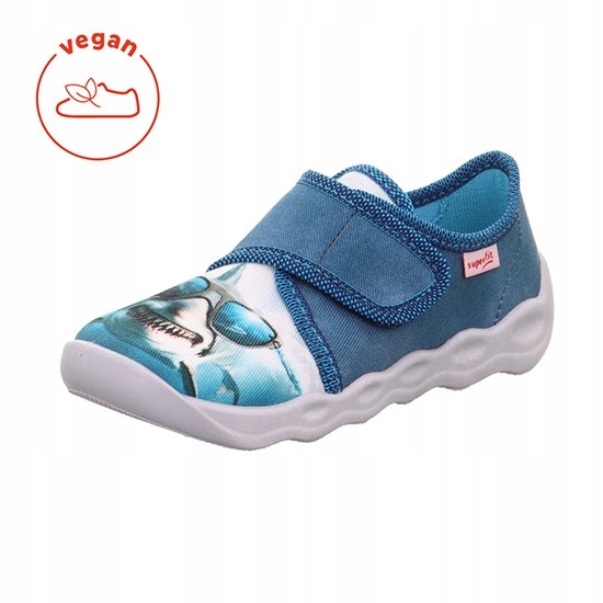 Pantofle Tekstylne Kapcie Superfit Bubble Shark Rekin R.30