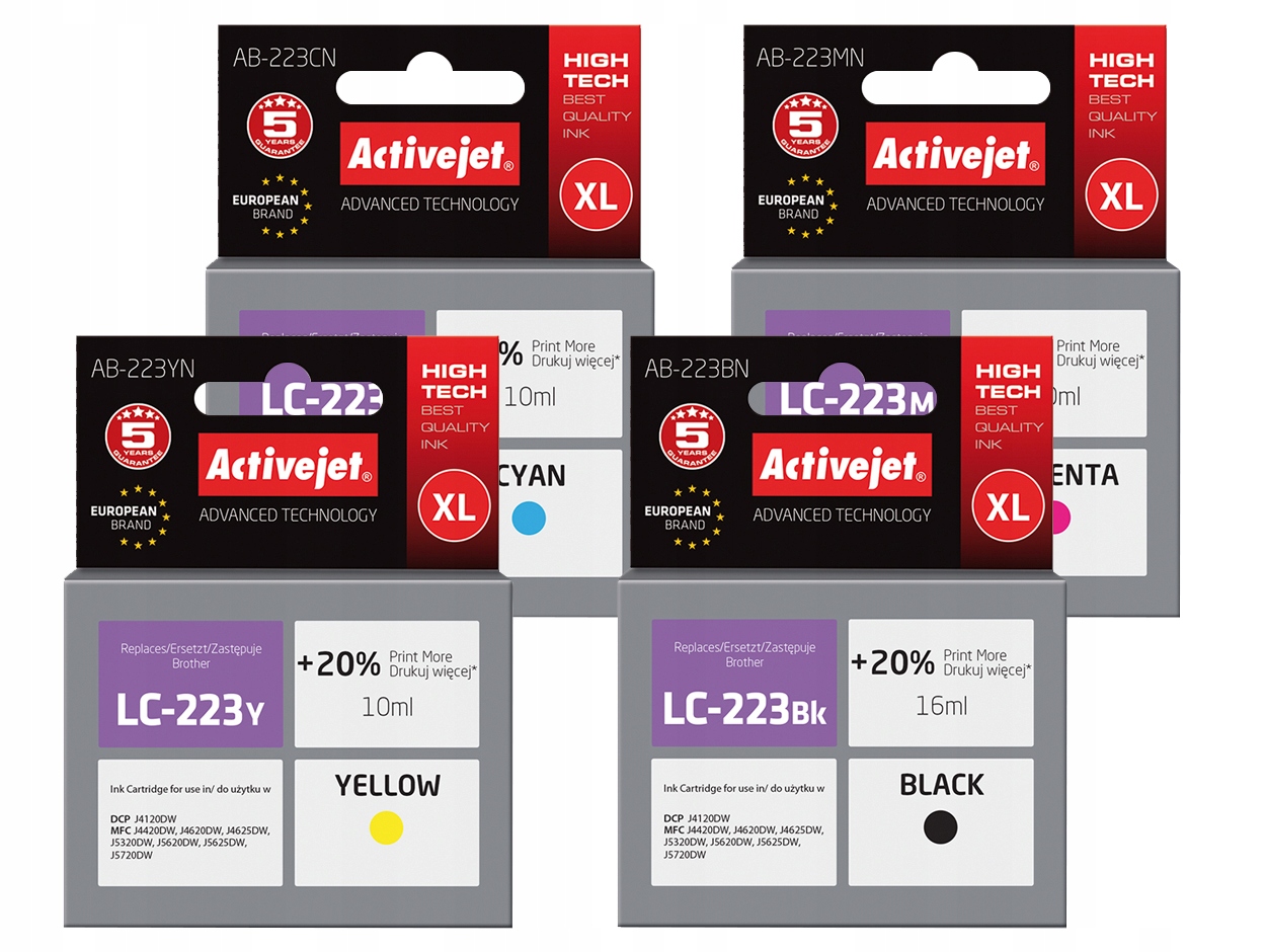 

Activejet do Brother LC223 DCP-J4120DW DCP-J562DW