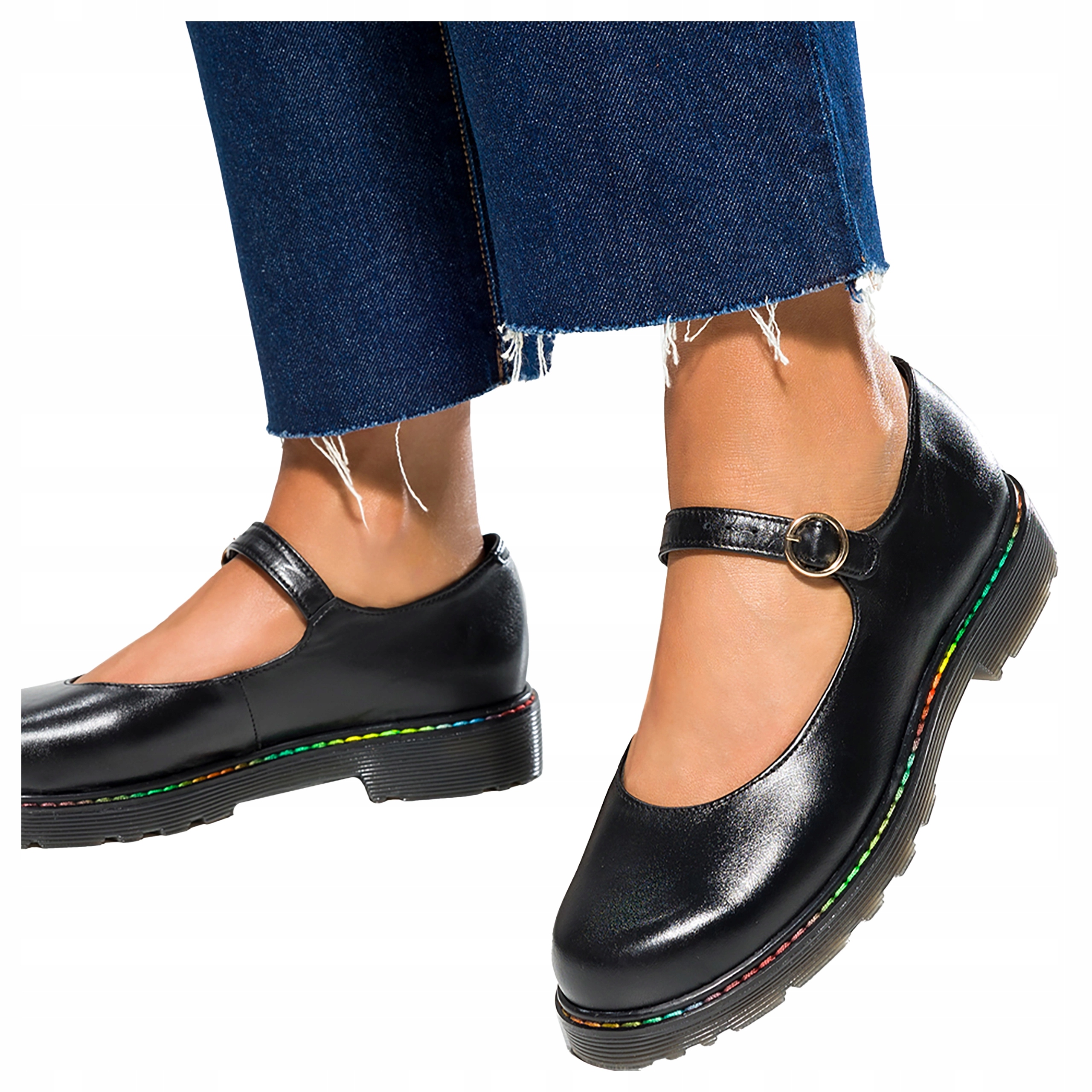 Dámské Kožené Polobotky Svršek S Páskem Mary Jane Polský Výrobek vel. 41