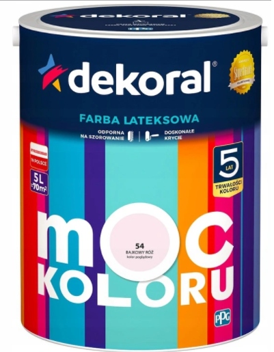 Dekoral Moc Koloru Farba Bajkowy Róż 5l