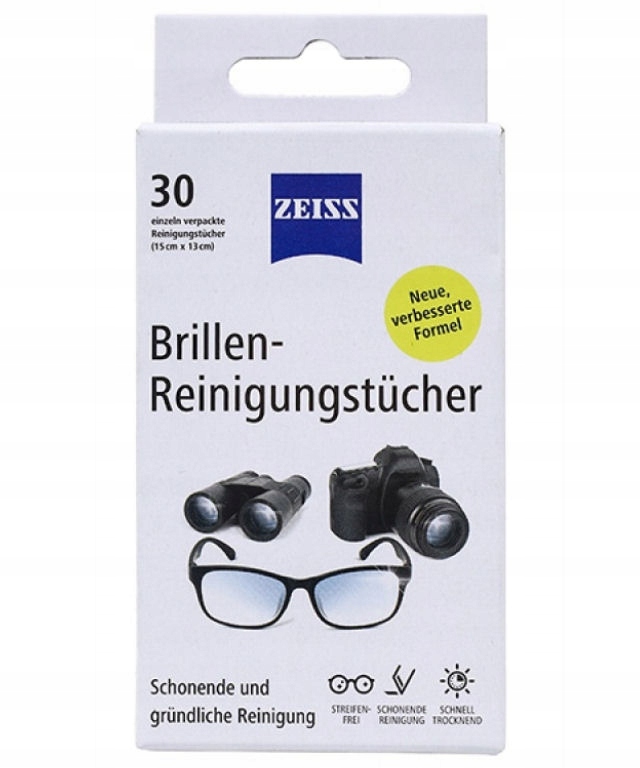 Chusteczki nawilżane do okularów Zeiss 30szt
