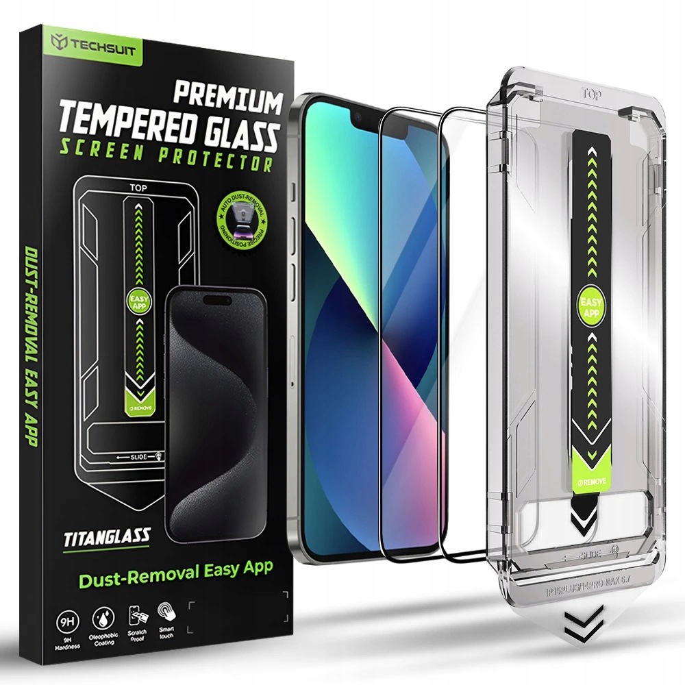 Techsuit Szkło szt.) iPhone 13 iPhone 13 Pro iPhone 14 iPhone 16e czarne