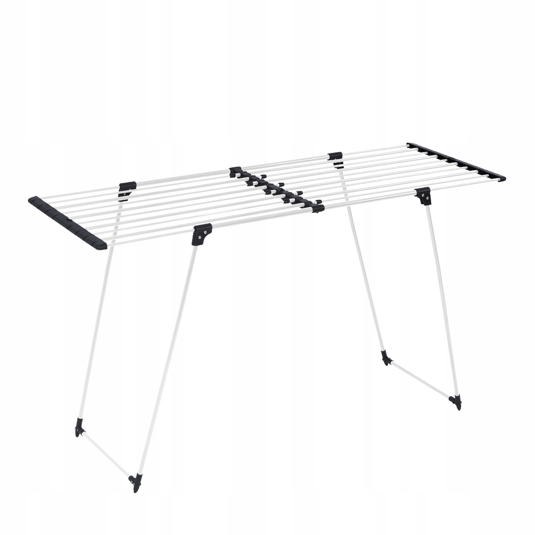 Teleskopický Stojanový Sušák Na Prádlo, Kovový, Bílý, Nastavitelný, 100-163 CM