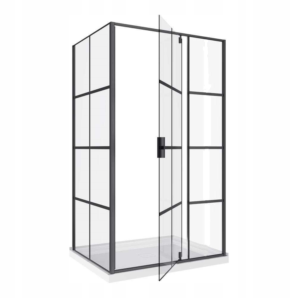 Černá sprchový kout Black 100 x 90 cm Loft 6 mm