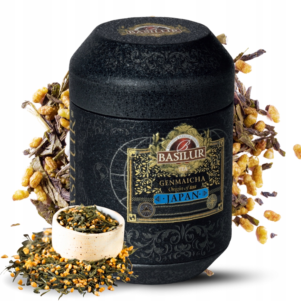 Basilur Genmaicha zelený čaj V Japonském Stylu 50 g listů Plechovky