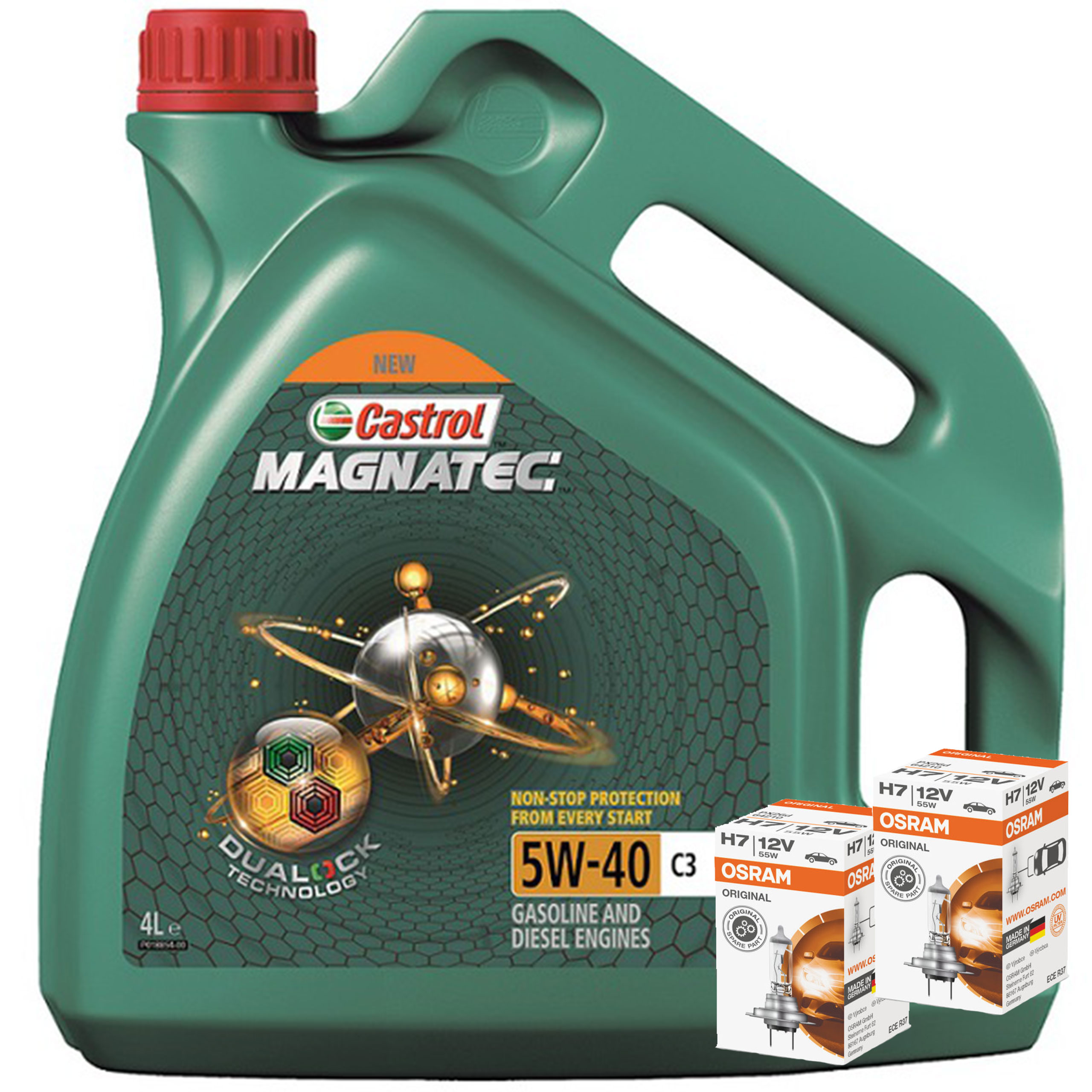 

Olej Castrol Magnatec 5W40 C3 4L+ Osram Żarówki H7