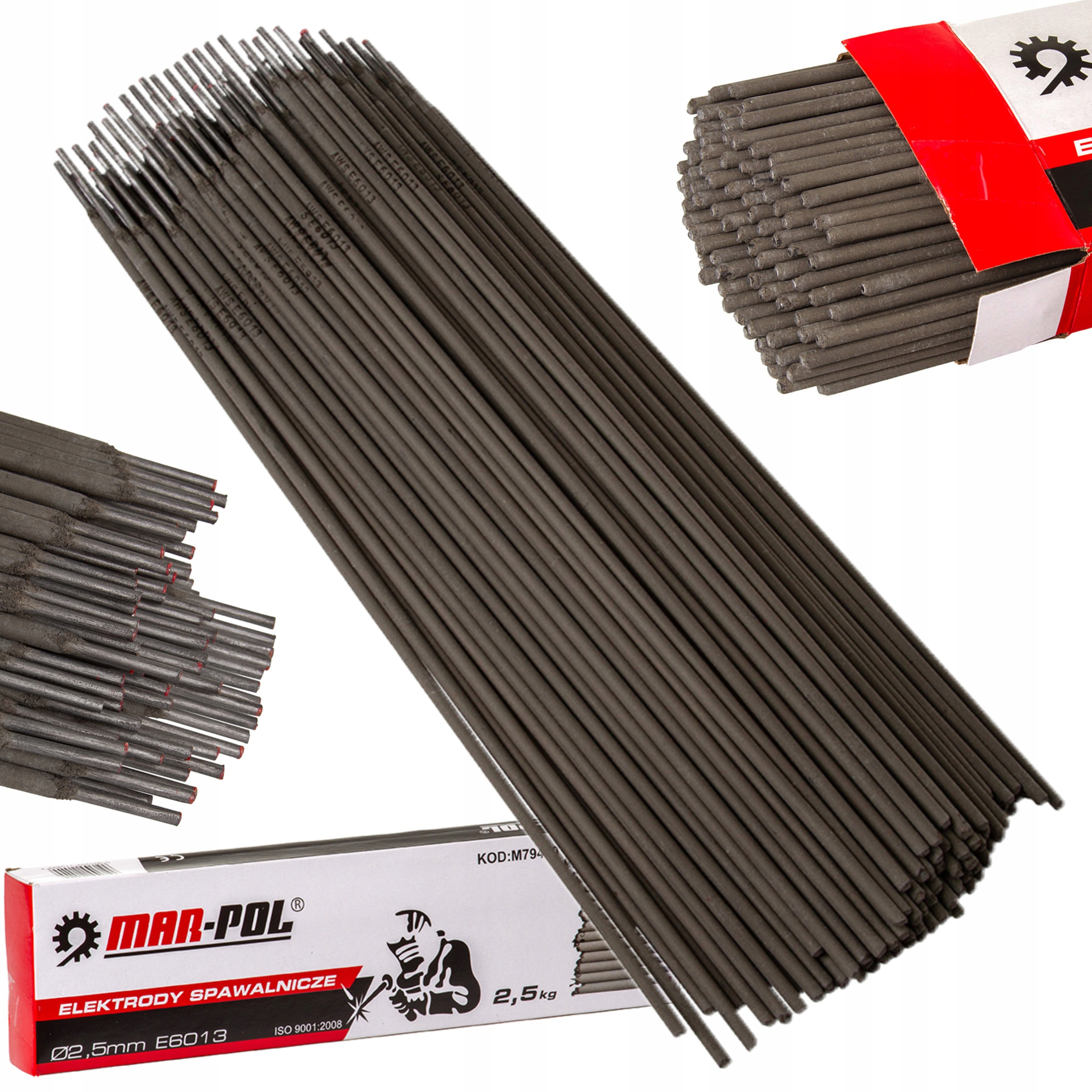 ELEKTRODY RUTYLOWE SPAWALNICZE 2.5*300MM 2.5KG MAR-POL M79420