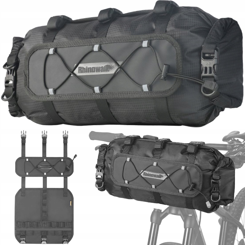 Rhinowalk Duża Sakwa Rowerowa Na Kierownicę 12L Torba Do Roweru Mtb Uprząż
