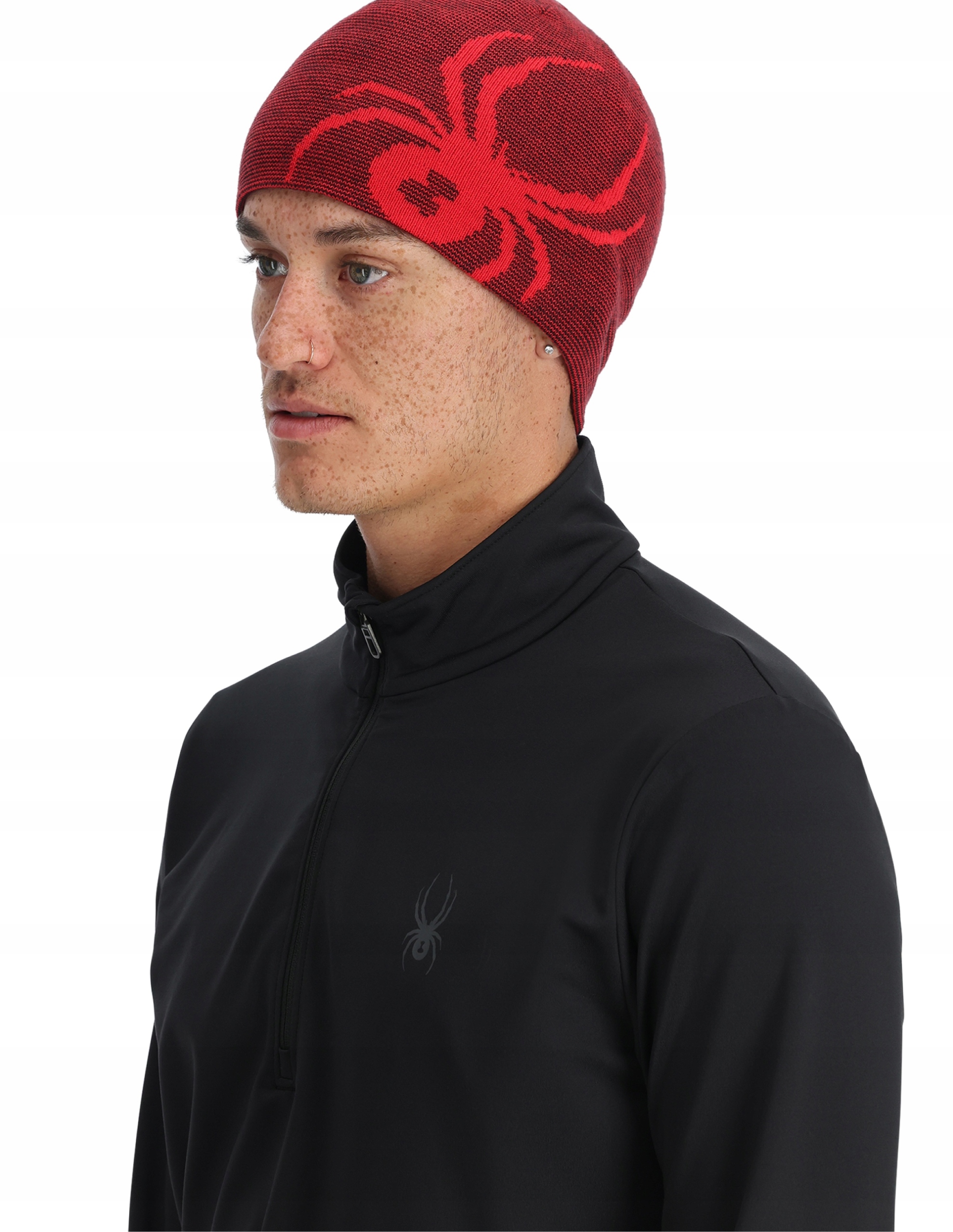 Zimní čepice Spyder Reversible Innsbruck Červená, velikost One size