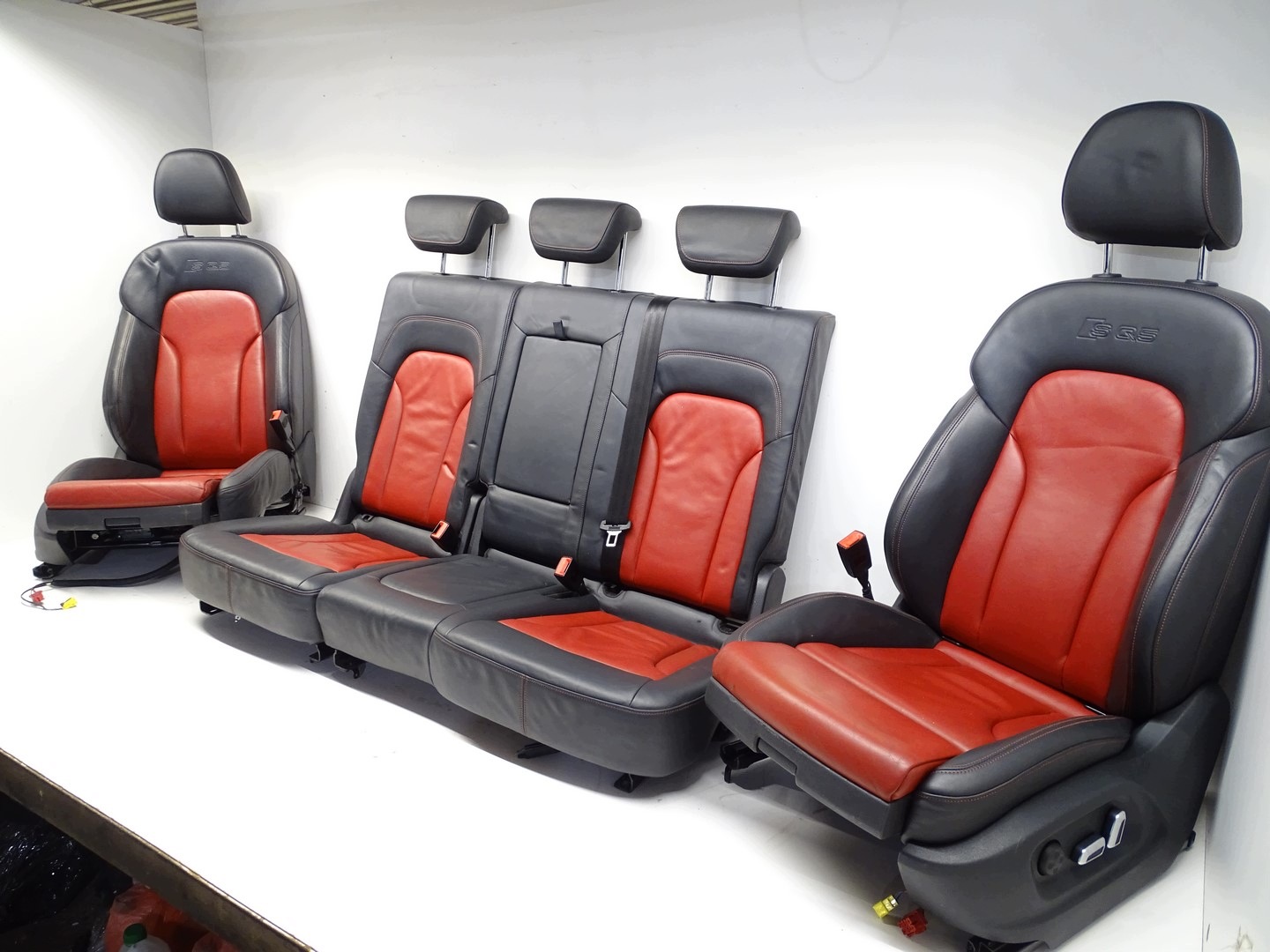 sitze sitz vorne sitz heck KOMPLET leder rote AUDI SQ5 Q5 8R