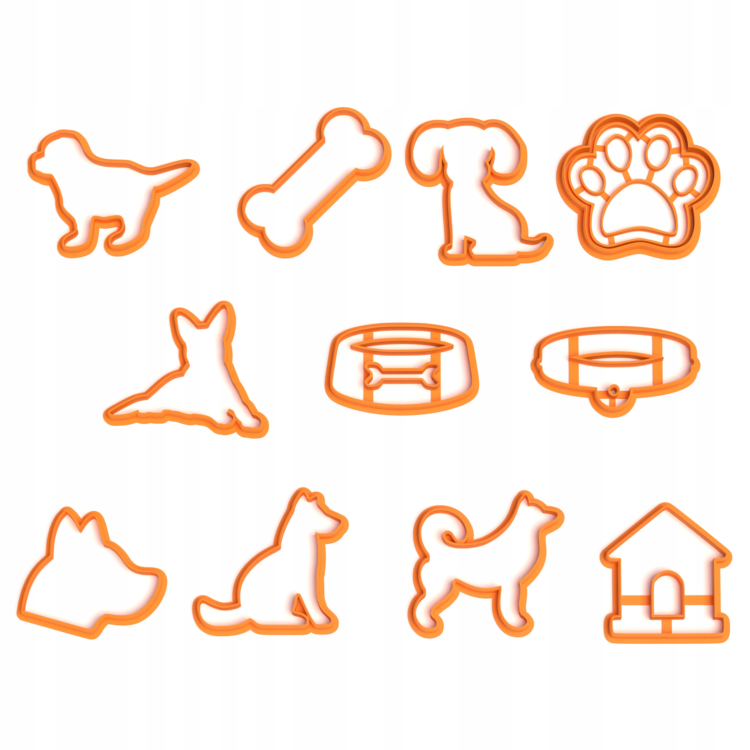 Foremka do ciastek Pies Psy Zestaw 11 szt