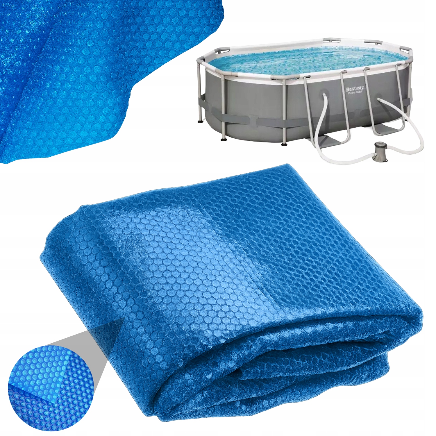 Bestway Power Steel plovoucí solární Krycí Plachta bazén 300x200x84cm