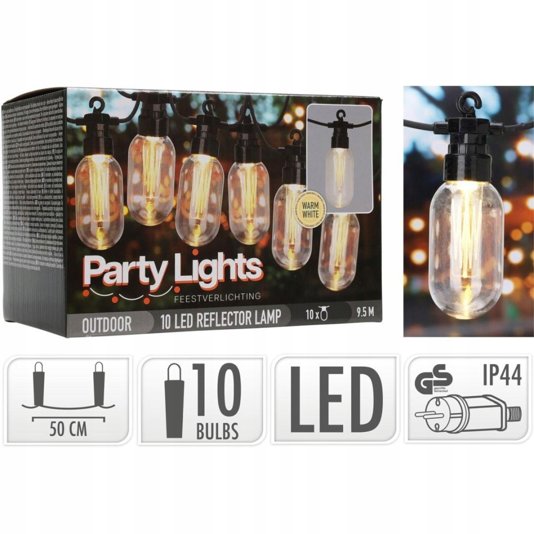 Zahradní Girlanda Party Light 10LED Edison Progarden