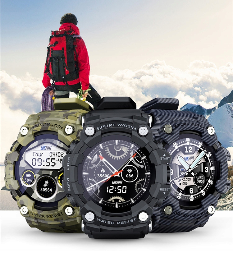 ZEGAREK MĘSKI SMARTWATCH LOKMAT ATTACK PULS POLSKI Kolor czarny