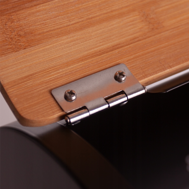 CHLEBAK BAMBUSOWY CZARNY METALOWY POJEMNIK NA CHLEB BUŁKI PIECZYWO DUŻY Materiał stal