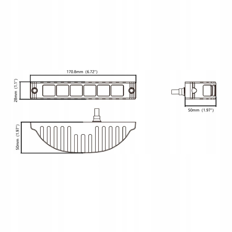 LAMPA ROBOCZA PANEL LED 16W 6 DIOD FLOOD TRUCK LED Luminous Flux 826 lm