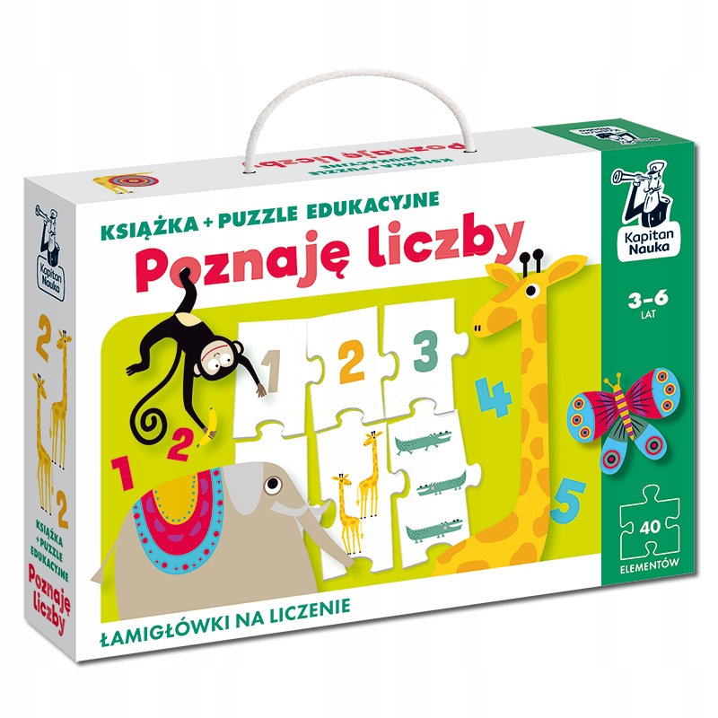 Gra planszowa Poznaję liczby. Książka puzzle edukacyjne Edgard 500