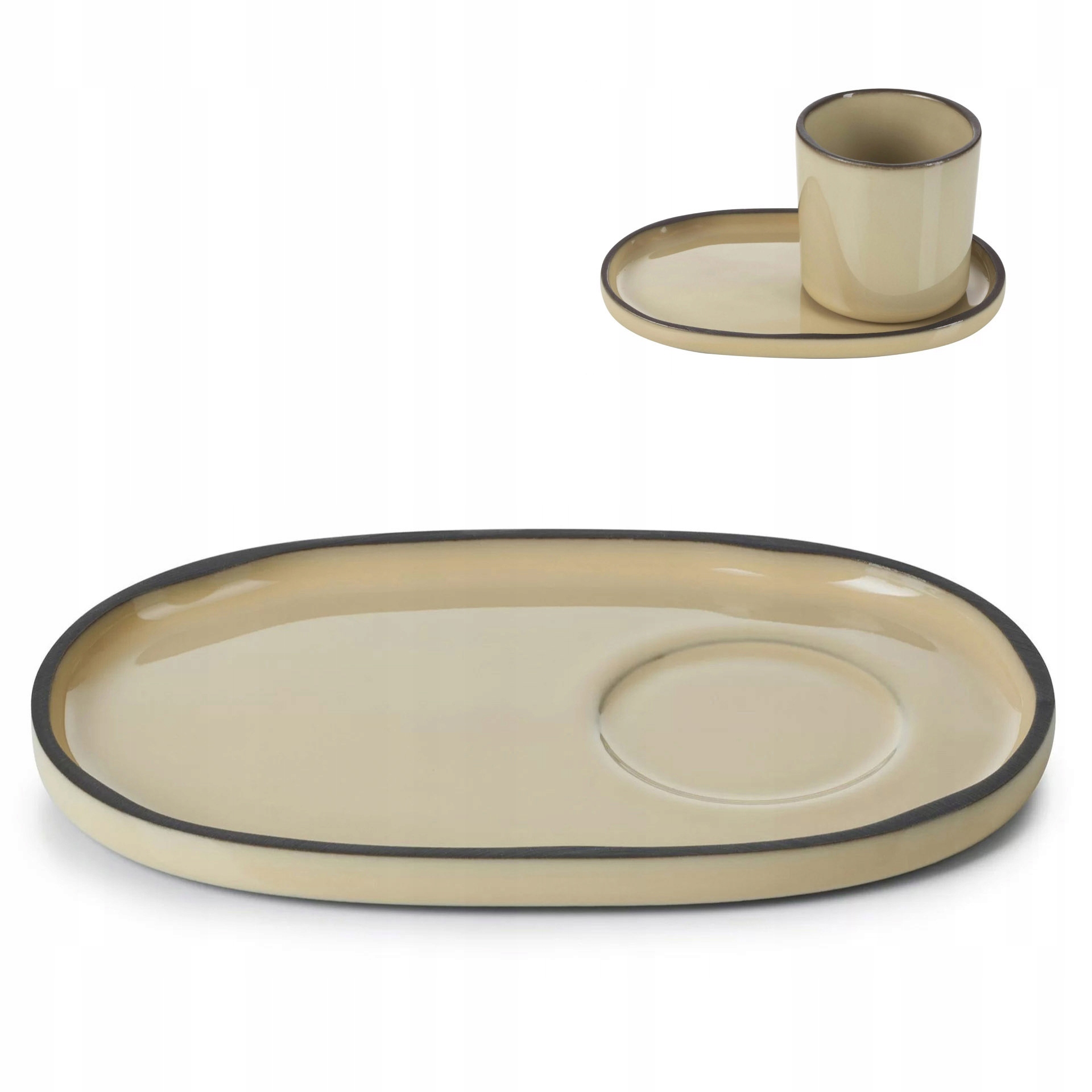 Podšálek oválný muškátový oříšek Caractere Revol