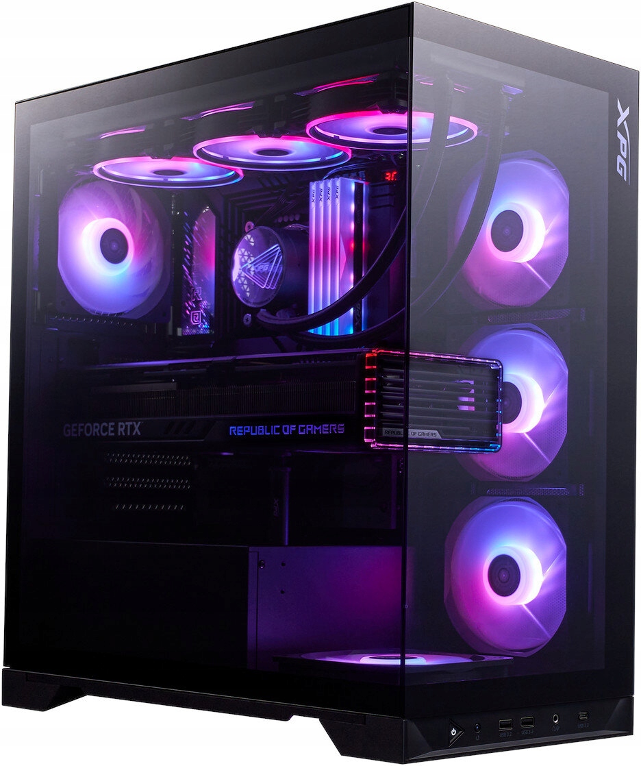 Počítačová Skriňa Adata Invaderxmt-bkcww Midi Tower, čierna