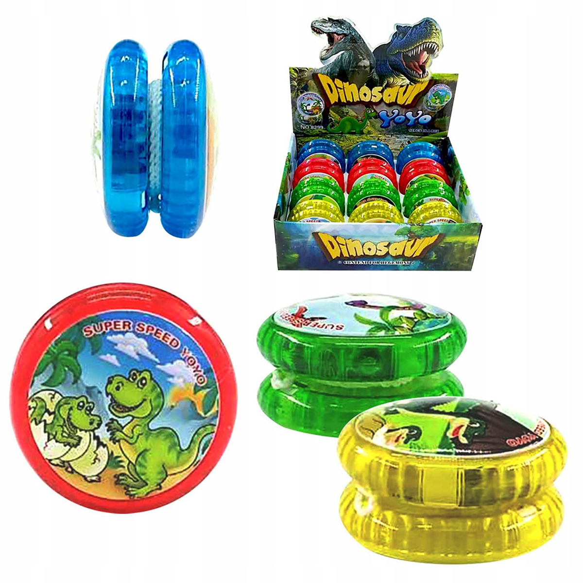 3x JOJO ŚWIECĄCE Z ŁOŻYSKIEM ANTYSTRESOWE GRA ZRĘCZNOŚCIOWA YOYO DINOZAURY Marka Perfect