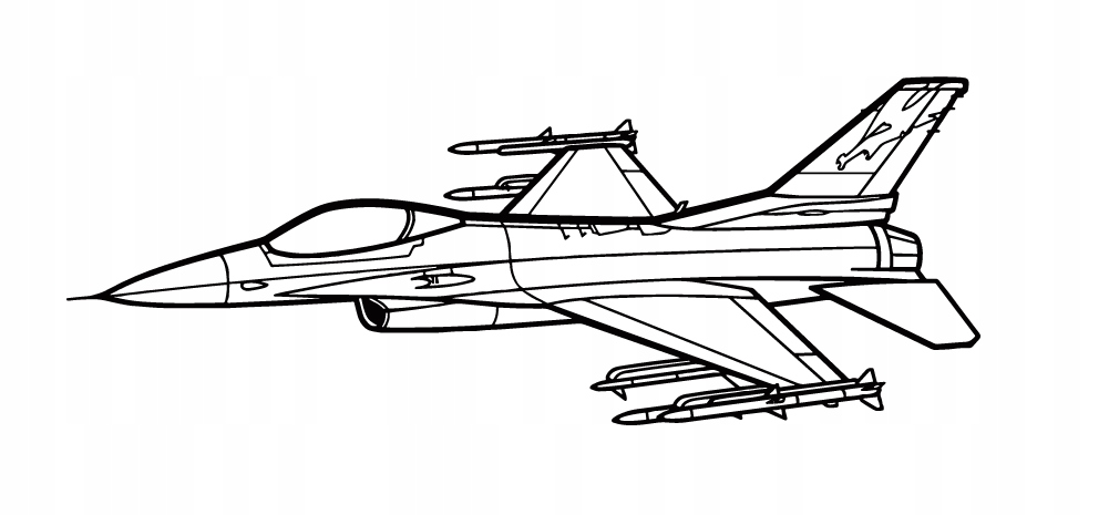 nástěnná dekorace Obraz F-16C Fighting Falcon Angle