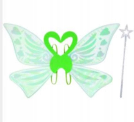 SKRZYDŁA WRÓŻKI STRÓJ DZWONECZEK LEŚNY ELF MOTYL