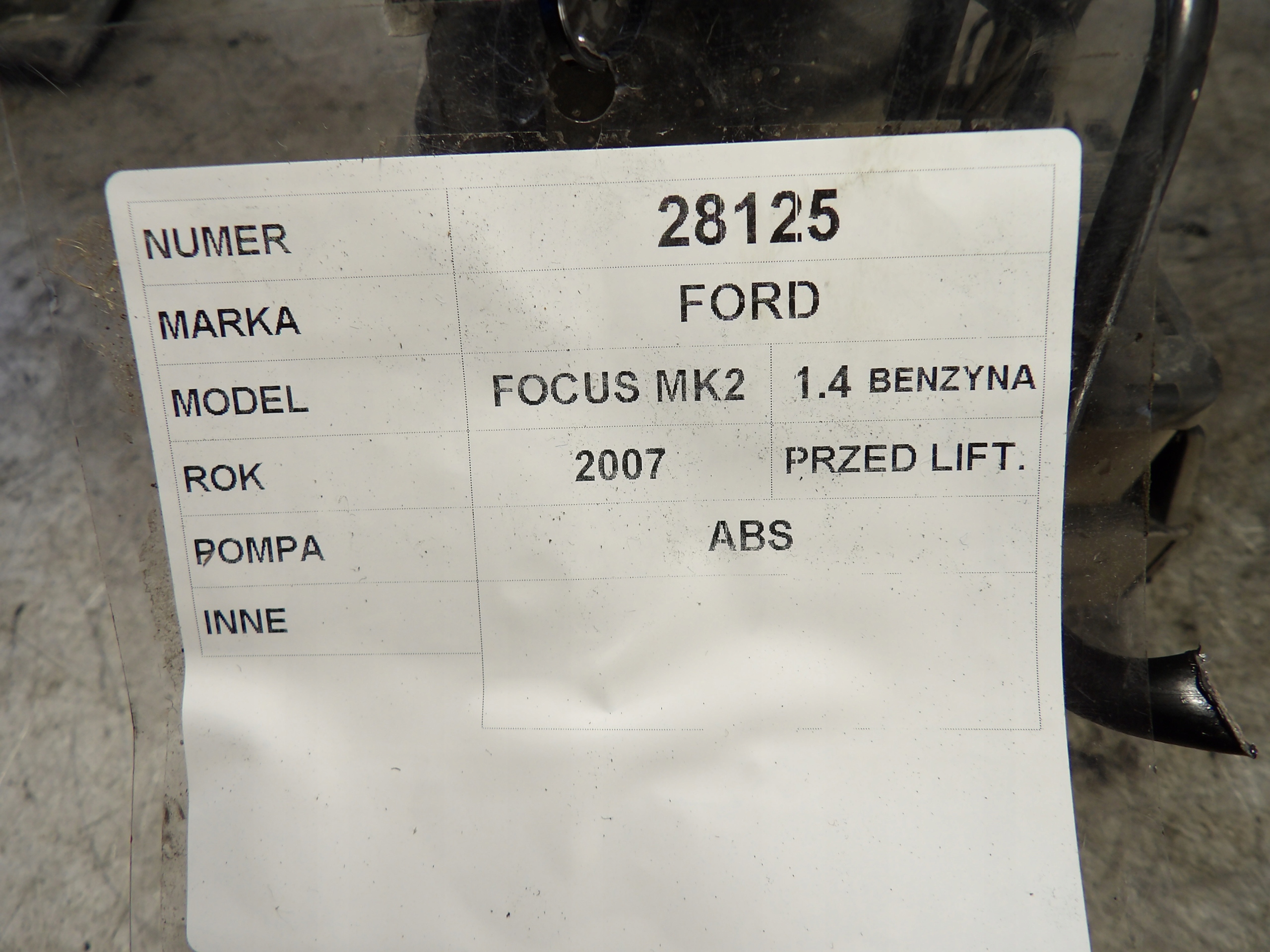 Ford Focus MK2 pump ABS 3M51-2C405-HC 10.0206-0301.4