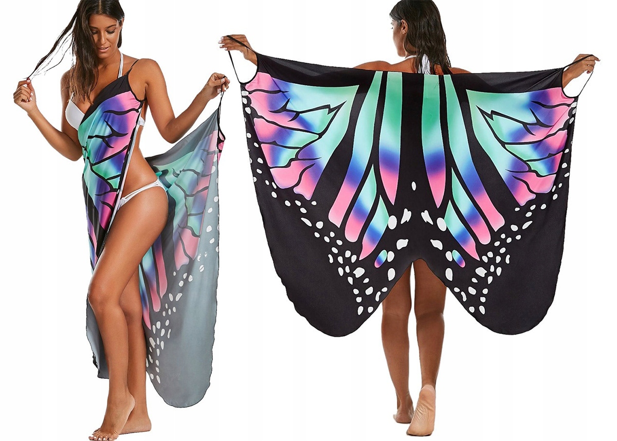 

Pareo Tunika Plażowa Sukienka Motyl Narzuta 3w1
