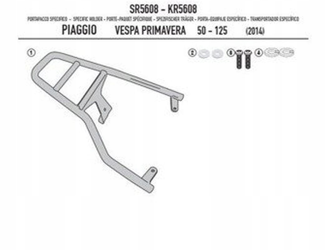 Kappa Rošt Centrálneho Kufra Piaggio Vespa Primavera 50-125-150 (14-19),