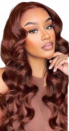 Shein Dámská Kaštanová Vlnitá Paruka 1DC