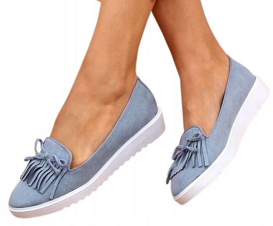 MOKASYNY Z FRĘDZLAMI COURA 6429 NIEBIESKIE r.36 Marka inna