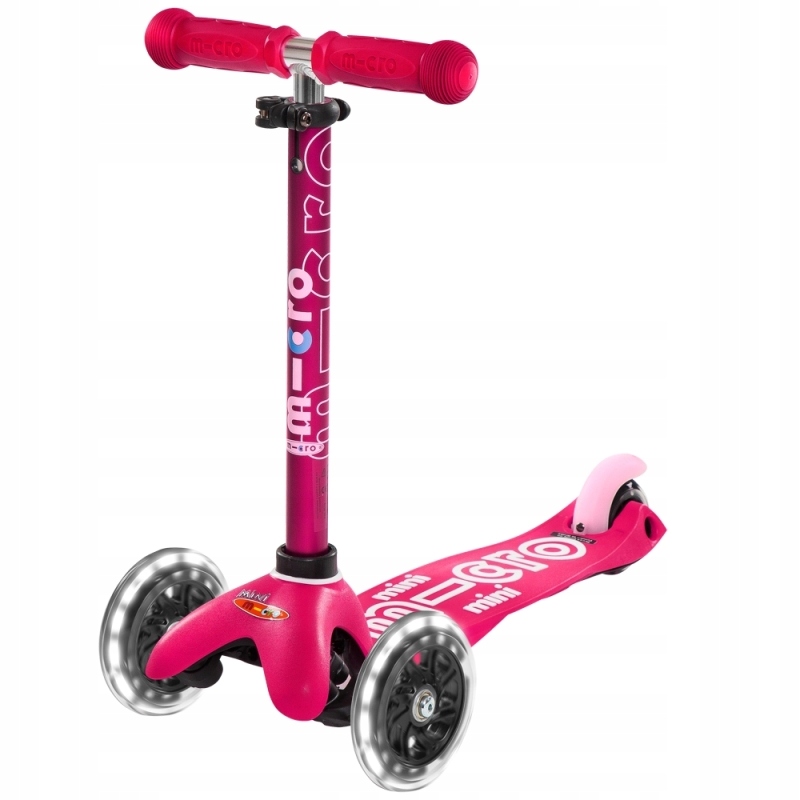 HULAJNOGA MINI MICRO DELUXE LED PINK MMD075 Hamulec tak
