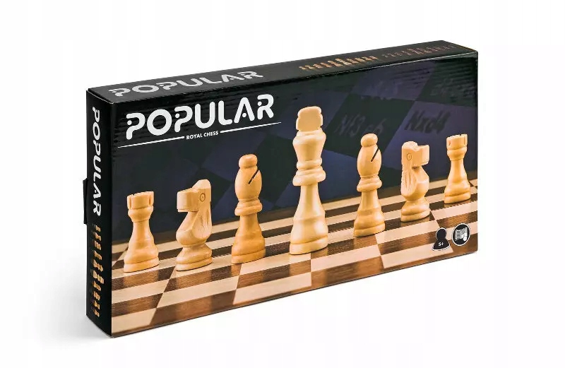 Szachy drewniane składane Royal Chess 92210 Popular