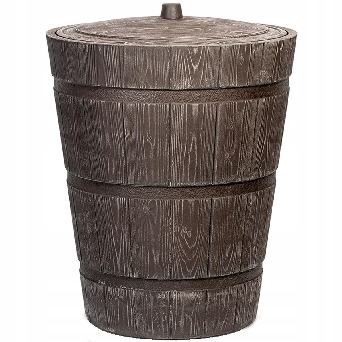Zbiornik Pojemnik Na Wodę Deszczówkę Beczka 275L Rustico umbra wood