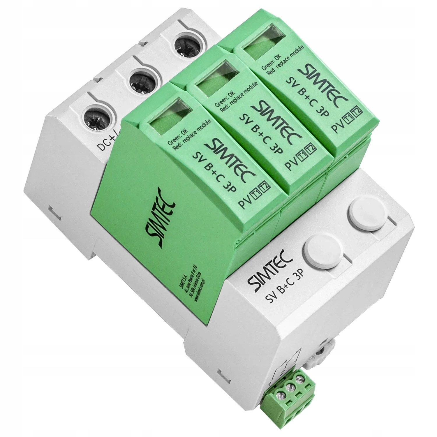 Omezovač Přepětí 3P Klasa 1+2 (b+c) Pv Uc1060V Up4,5kV Simet Sv B+c 3P