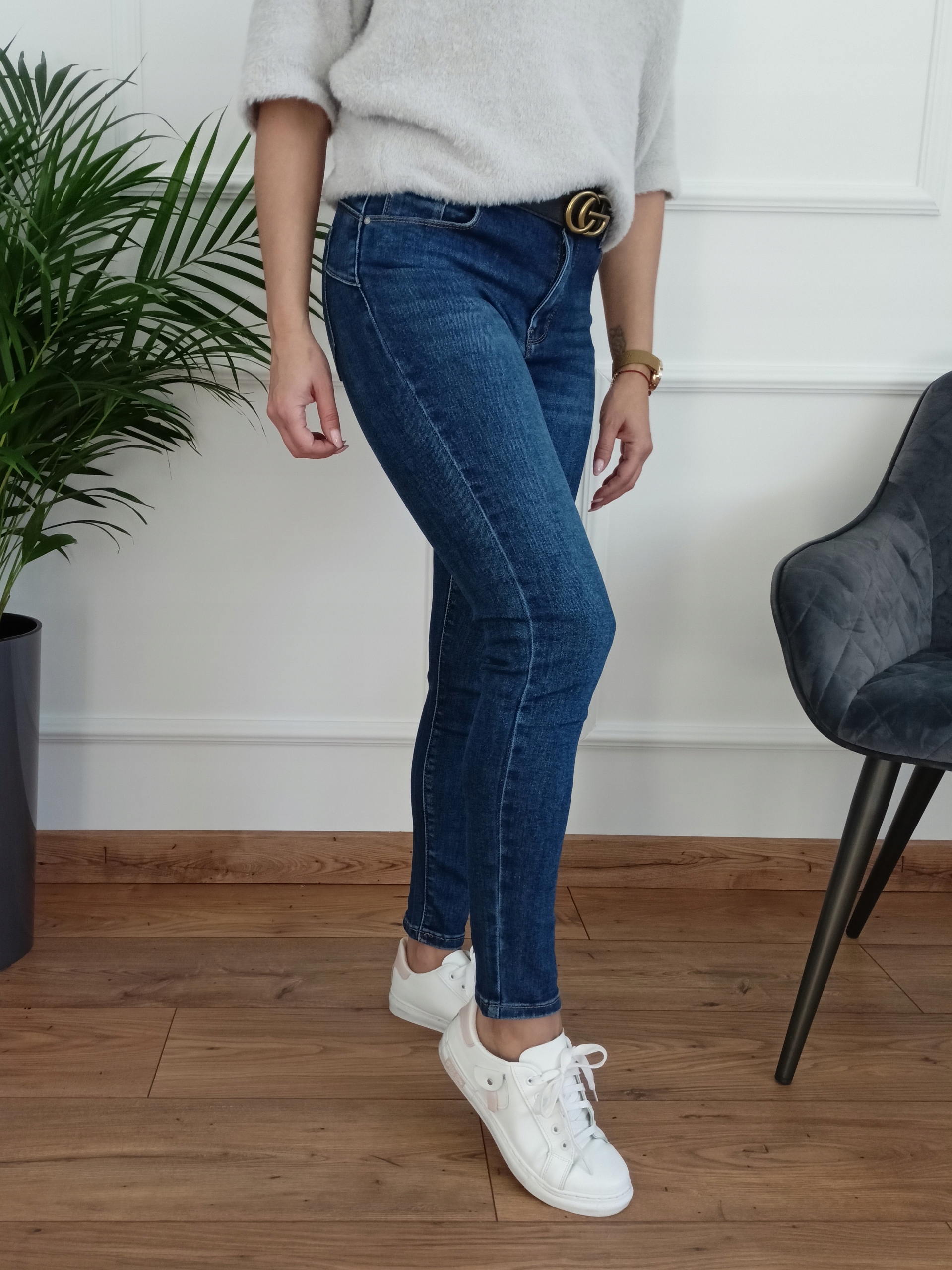 80 Jeansy M.SARA Push Up WYSZCZUPLAJĄCE 46 3XL (35) Linia plus size (duże rozmiary)