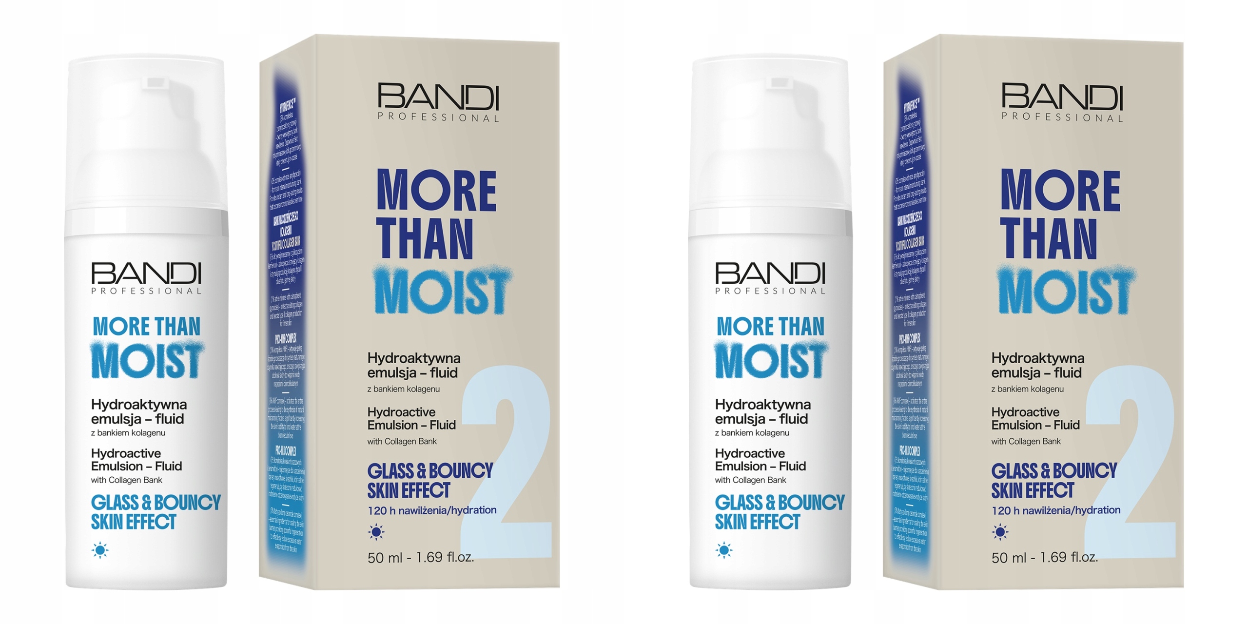 2x Bandi More than moist Hydroaktivní emulze-fluid s kolagenovou bankou 50 ml