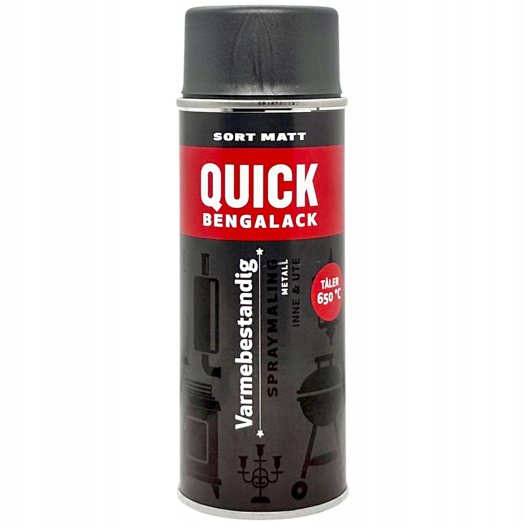 Lakier Żaroodporny Szary 650C Spray Termiczny tłumik wydech komiek grafit