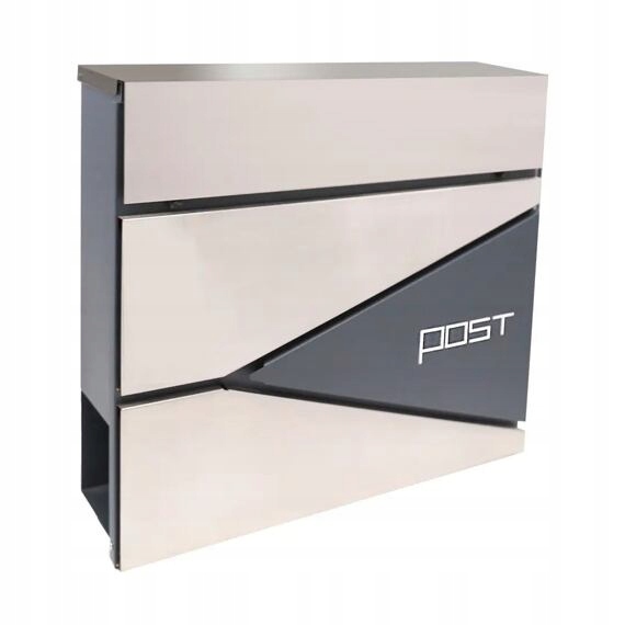 schránka poštovní 371*362*105mm, Nerez Zn, s otvorem na noviny