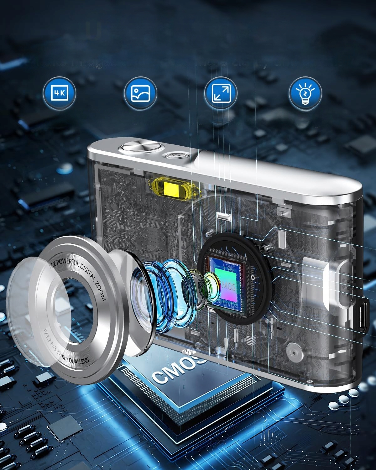 Aparat Cyfrowy 48MP z Autofokusem i Dwiema Kamerami oraz Mikrofonem EAN (GTIN) 667357280532