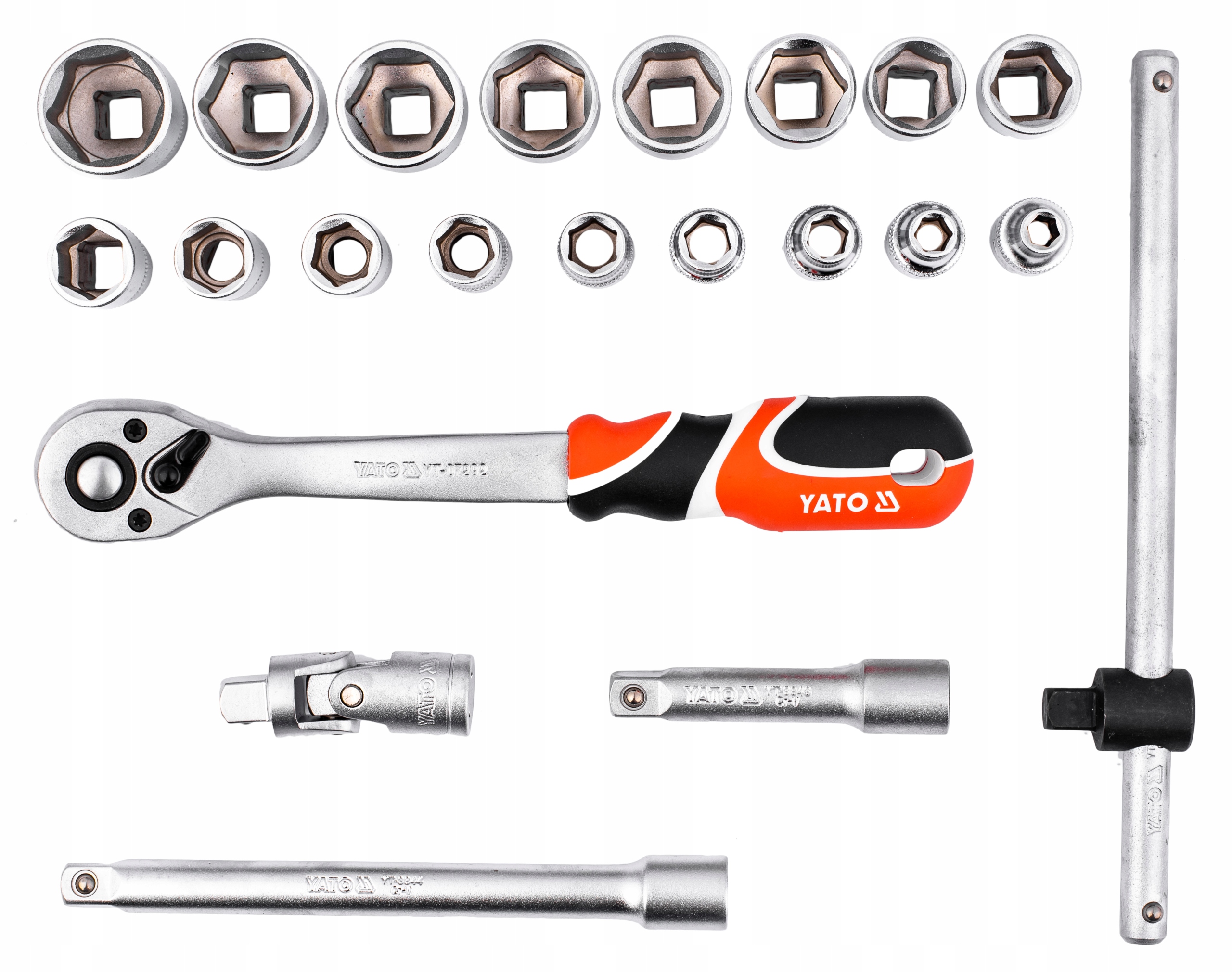 ZESTAW KLUCZY NASADOWYCH KLUCZE NASADOWE YATO Producent code YT 38561