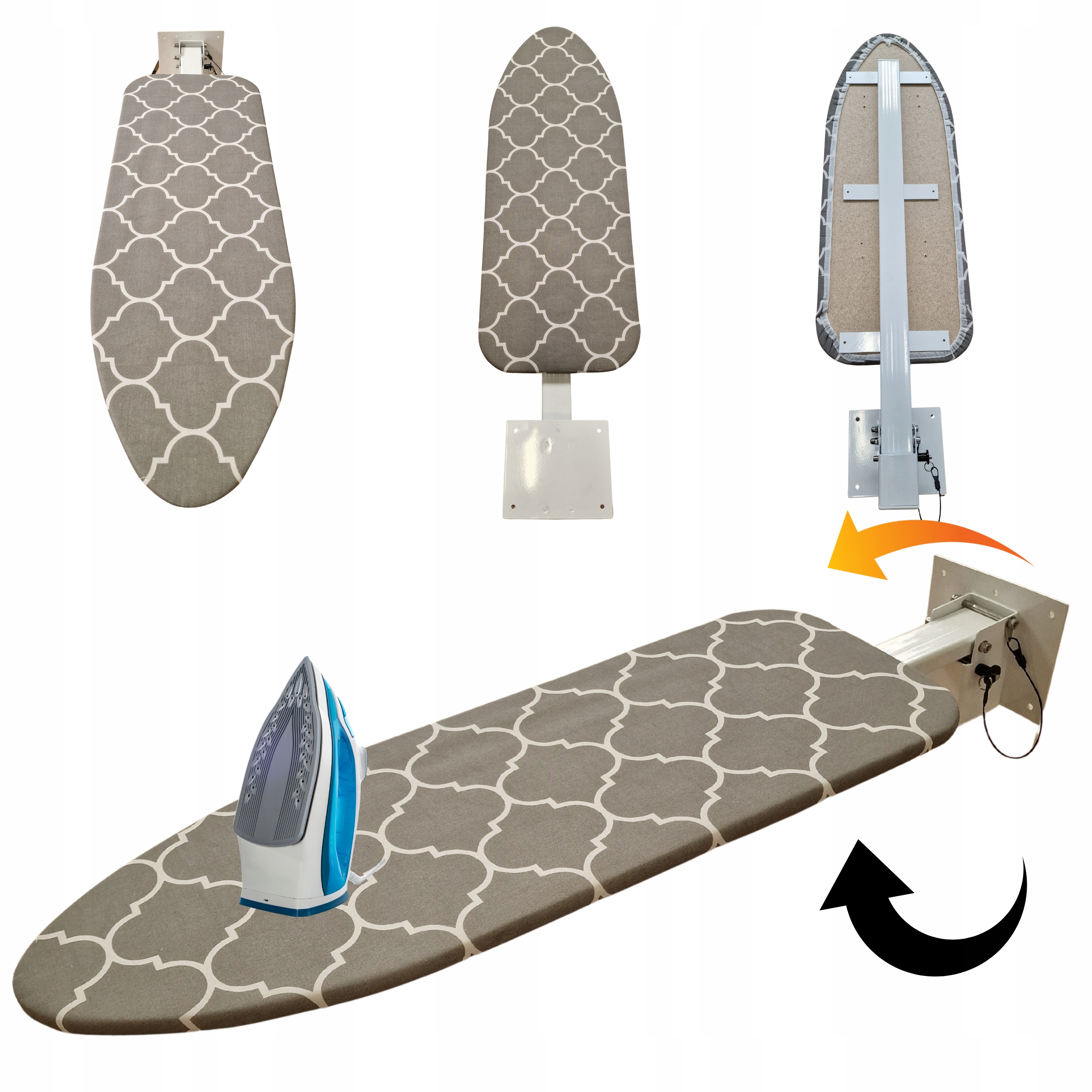 Levně Žehlicí Prkno Upevňující se na stěnu v Skříni Skládací Moderní 78x28