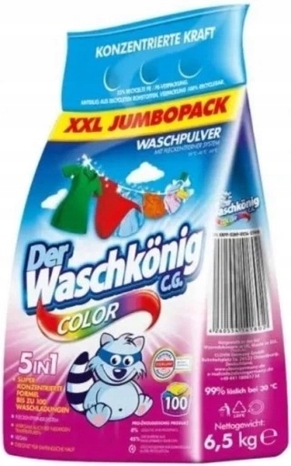 Levně Der Waschkonig Barva Prášek na praní 6,5 kg De