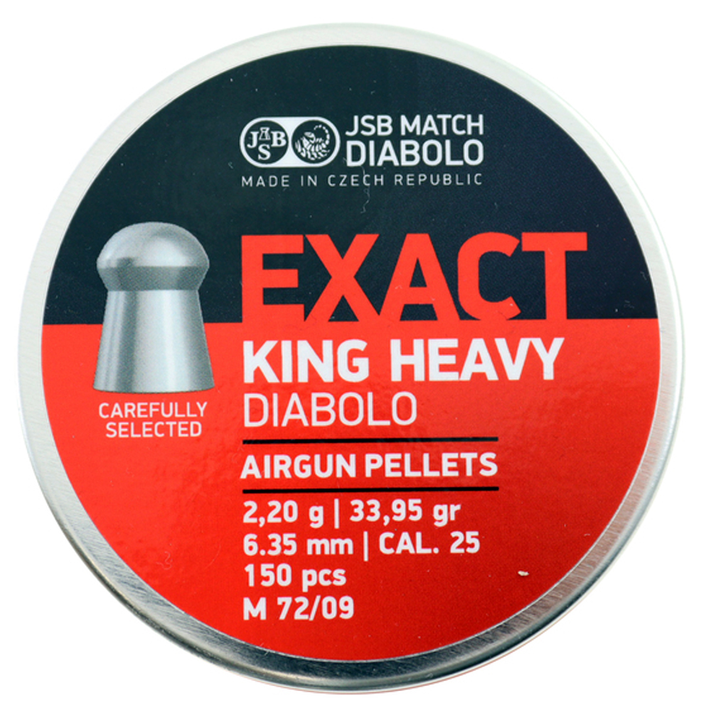 Śrut do wiatrówek Jsb Exact King Heavy 2,2 grama kal. 6,35 mm 150 sztuk
