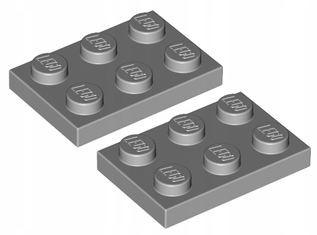 

Lego Płytka 2x3 Jasno Szara (3021/4211396) 2szt